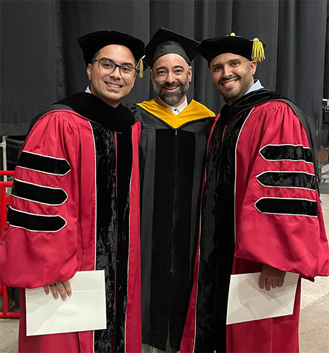 The first doctoral students to graduate from the JARM lab are Anthony R. Rivera–Barreto (left) and Emmanuel A. Carrasquilo–Dones (right)