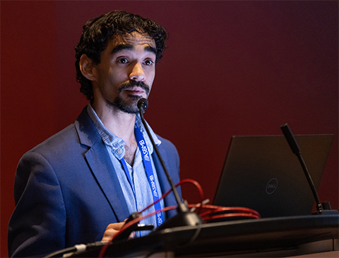 Thiago Pasin gives his spotlight talk on “Cool and Novel Enzymes” at the 2024 ASBMB Annual Meeting in San Antonio.