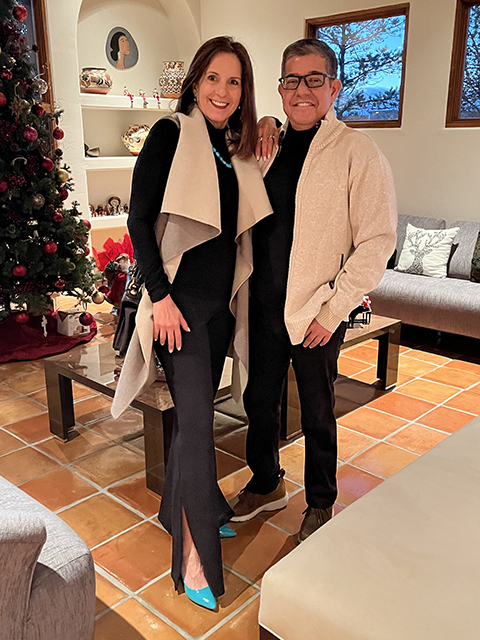 Karlett Parra is the primary caregiver for her brother Carlos Parra, who suffers from advanced diabetes and its complications. They celebrate the holiday season together in December 2023.