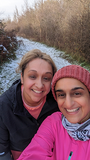 Parmvir Bahia, right, moved to the U.K. to be with her sister Sukhy, left, during her cancer treatment.