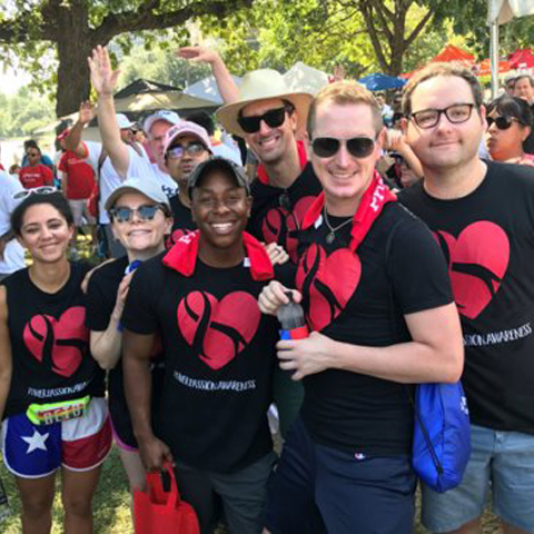 Members of the University of Texas Southwestern Medical Center oSTEM chapter participate in the Dallas LifeWalk.