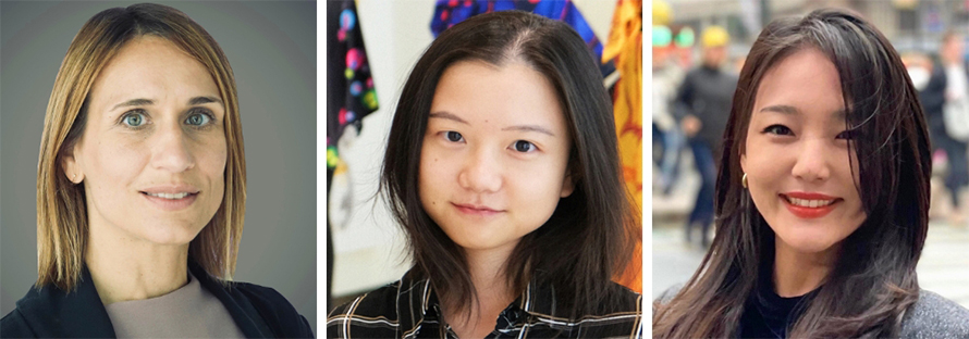 From left, principle investigator Ana Jaklenec, graduate student Linzixuan “Rhoda” Zhang and postdoctoral fellow Jooli Han.